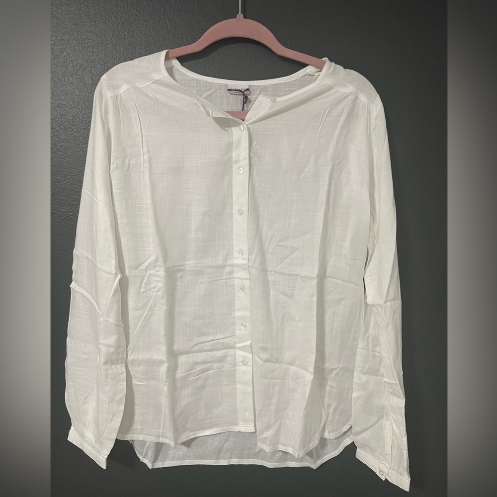 White button down Top